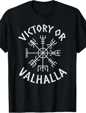 Victory or Valhalla Norse Myth Compass Vegvisir Rune T-Shirt 100% Cotton O-Neck Short Sleeve Summer Casual Mens T-shirt - Aliexpress - FashionsVida