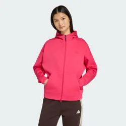 FELPA CON CAPPUCCIO Z.N.E. E ZIP INTEGRALE L Power Pink