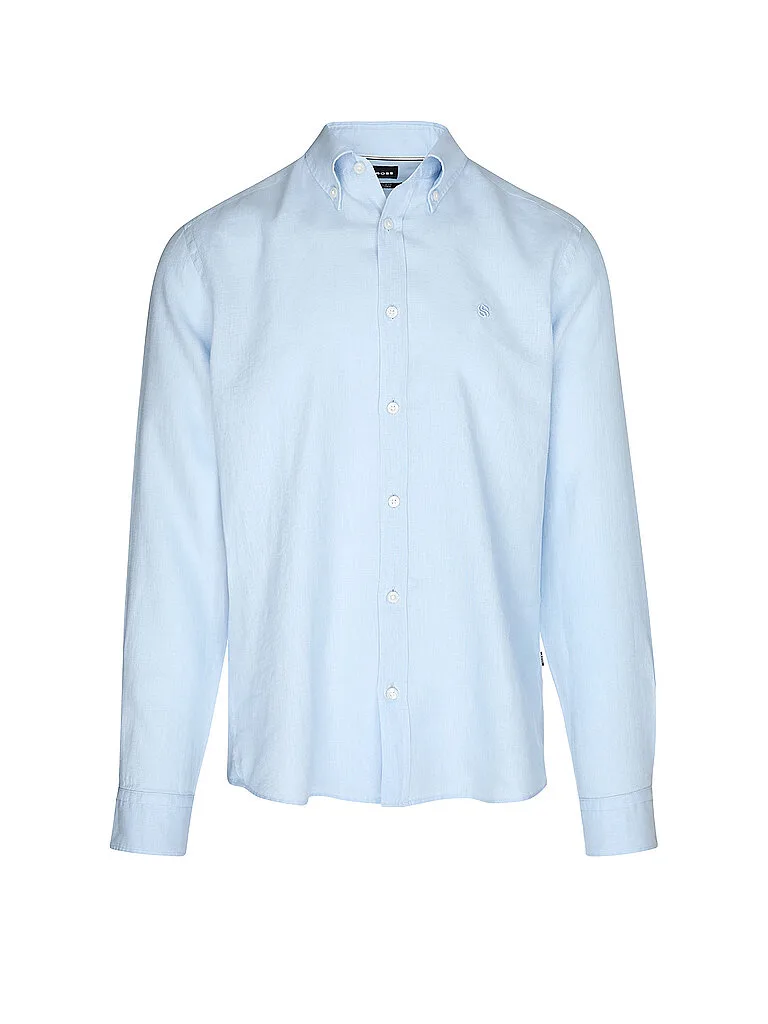 Leinenhemd H-LIAM hellblau L herren - BOSS - FashionsVida