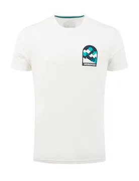 Weird Fish Geo Mountains Back Print Graphic T-Shirt Size 5XL - men men all-mens men tshirts men tshirts graphic new-arrivals all new-arrivals mens - Dusty White - FashionsVida