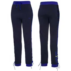 X Rihanna Fenty Womens Navy Laced Track Pants Textile - Size 6 Uk