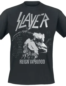 T-Shirt - Goat Head Reign In Blood - S bis 5XL - für Männer - Größe S - schwarz - Lizenziertes Merchandise! - Männer - male - Slayer - FashionsVida
