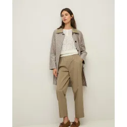 Pantalón de mujer recto popelín