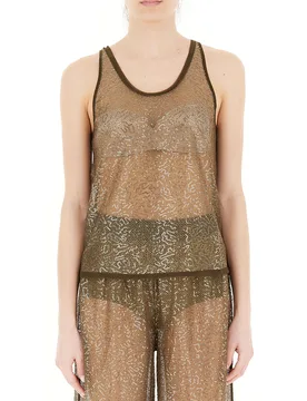Top con paillettes VERDE MILITARE S - PINKO - FashionsVida