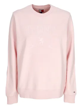 Felpa Leggera Girocollo Donna W Tonal Crest Crewneck Precious Pink - Tommy hilfiger - FashionsVida
