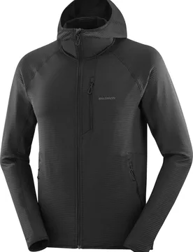 Warmes und leichtes technisches Fleece Sntial Lightwarm HD M Deep Black für Herren Größe S schwarz - Salomon - FashionsVida