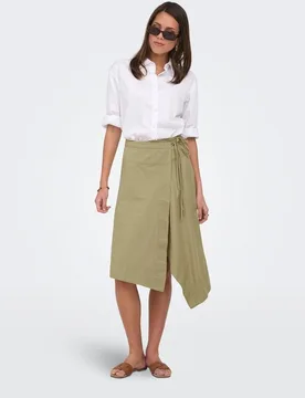 Falda asimétrica con cierre de lazada - JDY - FashionsVida