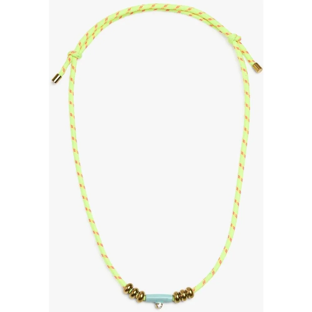 Collar de cordón con detalle de cuentas decorativas - Parfois - FashionsVida