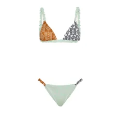 Bikini Triangolo Fantasia Verde/marrone MF23-0440X1