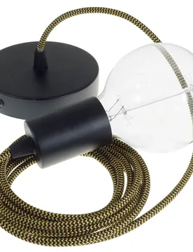 Cables Suspension Luminaire Rz24 Zigzag 2 M Gold One Size - Creative - FashionsVida