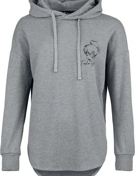 Disney Kapuzenpullover - Sketch - S - für Damen - Größe S - grau meliert - EMP exklusives Merchandise! - Frauen - female - Tinker Bell - FashionsVida