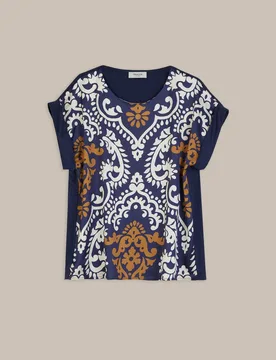 Camiseta de mujer fluída con estampado - Trucco - FashionsVida