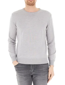 Maglia lana merino GRIGIO CHIARO L - PREMODE - FashionsVida