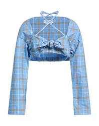 MSGM Top Damen Azurblau 34 Damen
