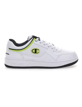 Sneakers Bianche con Dettagli Blu e Gialli RD18 LOW G GS 38 - Champion - FashionsVida