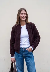 Street One Teddyblouson mit Reißverschluss female Rot