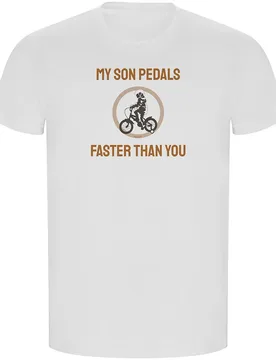 Maglietta A Maniche Corte Faster Than You Eco White - Kruskis - FashionsVida