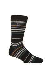 Mens Thermal Stripe Pattern Socks for Winter - - Size: 6-8