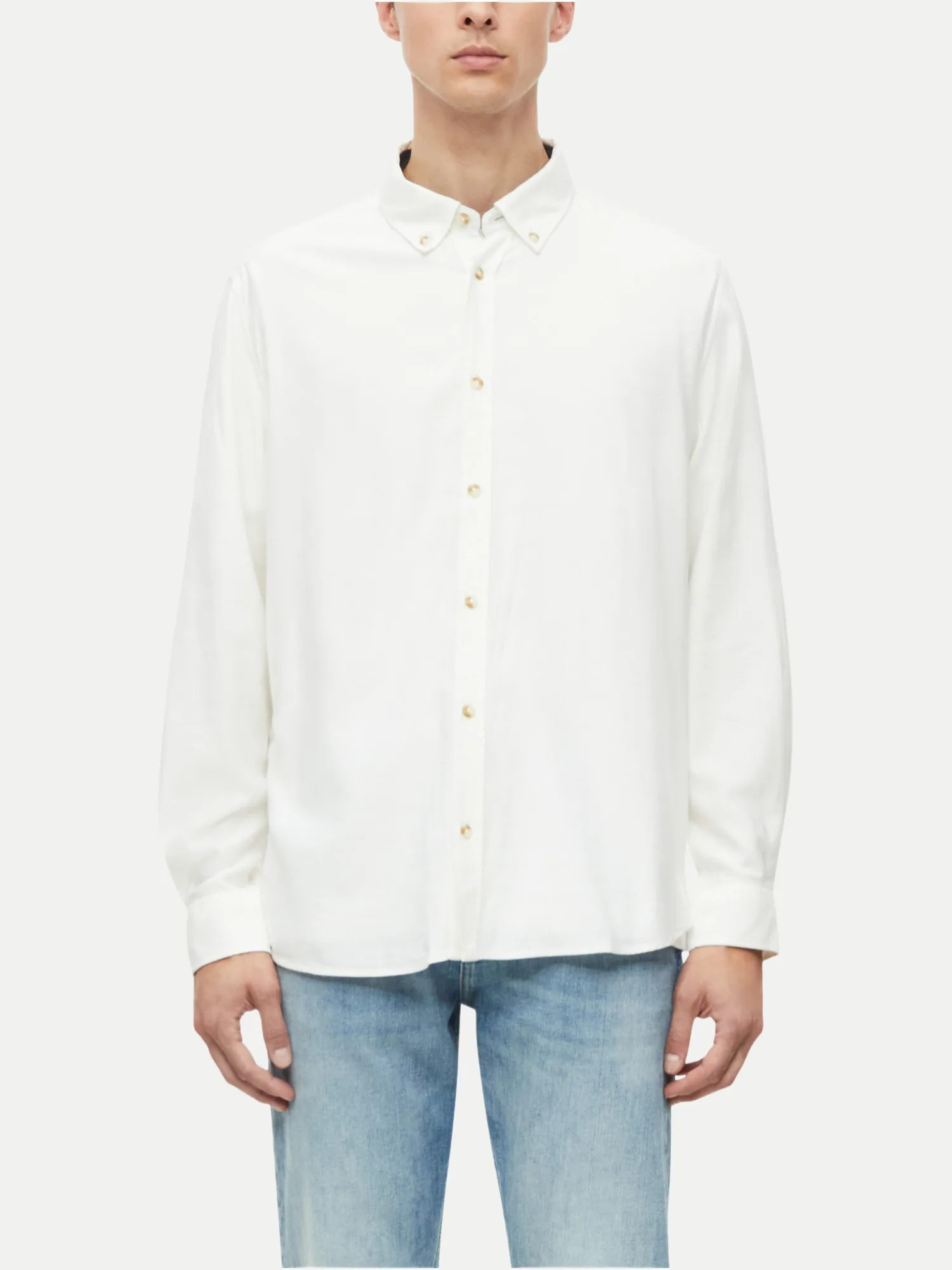RED LABEL Hemd mit Button Down-Kragen 0120-WHITE XL - S. Oliver - FashionsVida