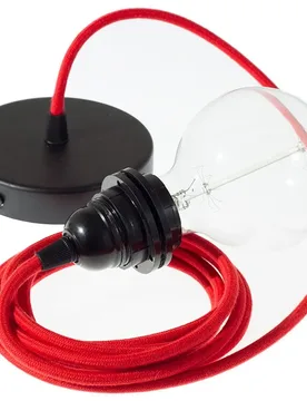 Cables Lampe Suspendue Pendel Pour Abat-jour Rc35 50 Cm Fire Red / Black One Size - Creative - FashionsVida