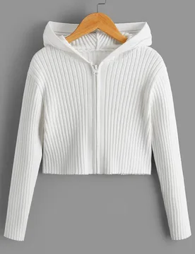 Cárdigan con capucha y hombros caídos para niña preadolescente, otoño 8Y - Shein - FashionsVida