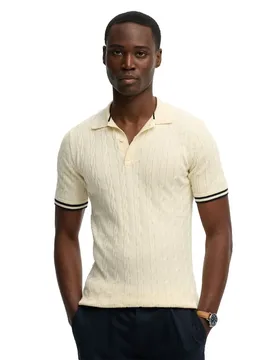 Polo A Maniche Corte M11101a Classic Cream M - Superdry - FashionsVida