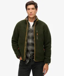 Superdry Herren Outdoor Sherpa-fleecejacke Grün - Größe: L