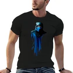 Mortal Kombat Sub Zero Dripping Ice T-Shirt Basic Solid Color Short Sleeve T-Shirt