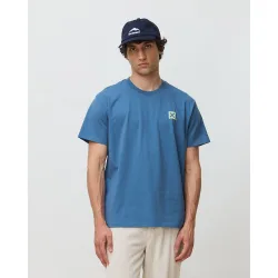 Camiseta de hombre de 100% algodón orgánico puffy indigo blue