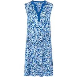 Vestido de playa corto sin mangas estampado