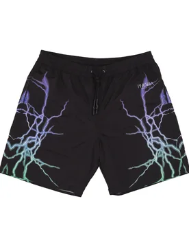 Costume Pantaloncino Uomo Bicolor Lightning Print Swimwear Black - PHOBIA - FashionsVida