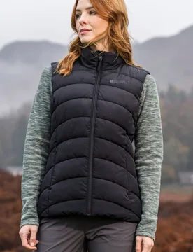Opal Womens Padded Gilet - Black - Black - Size: 6 - Mountain Warehouse - FashionsVida