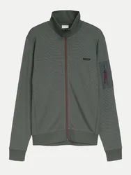 Sweatshirtjacke mit Stehkragen Grün S