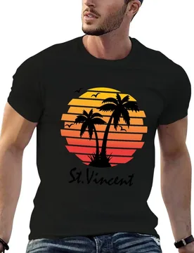 St. Vincent Tropical Sunny Scene T-Shirt oversize t-shirts man sweat clothes for men - Aliexpress - FashionsVida