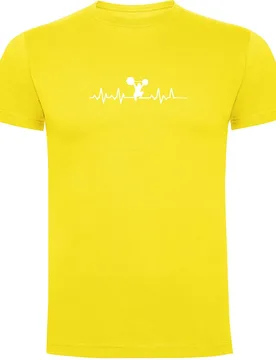 T-shirt à Manches Courtes Fitness Heartbeat Yellow S - Kruskis - FashionsVida