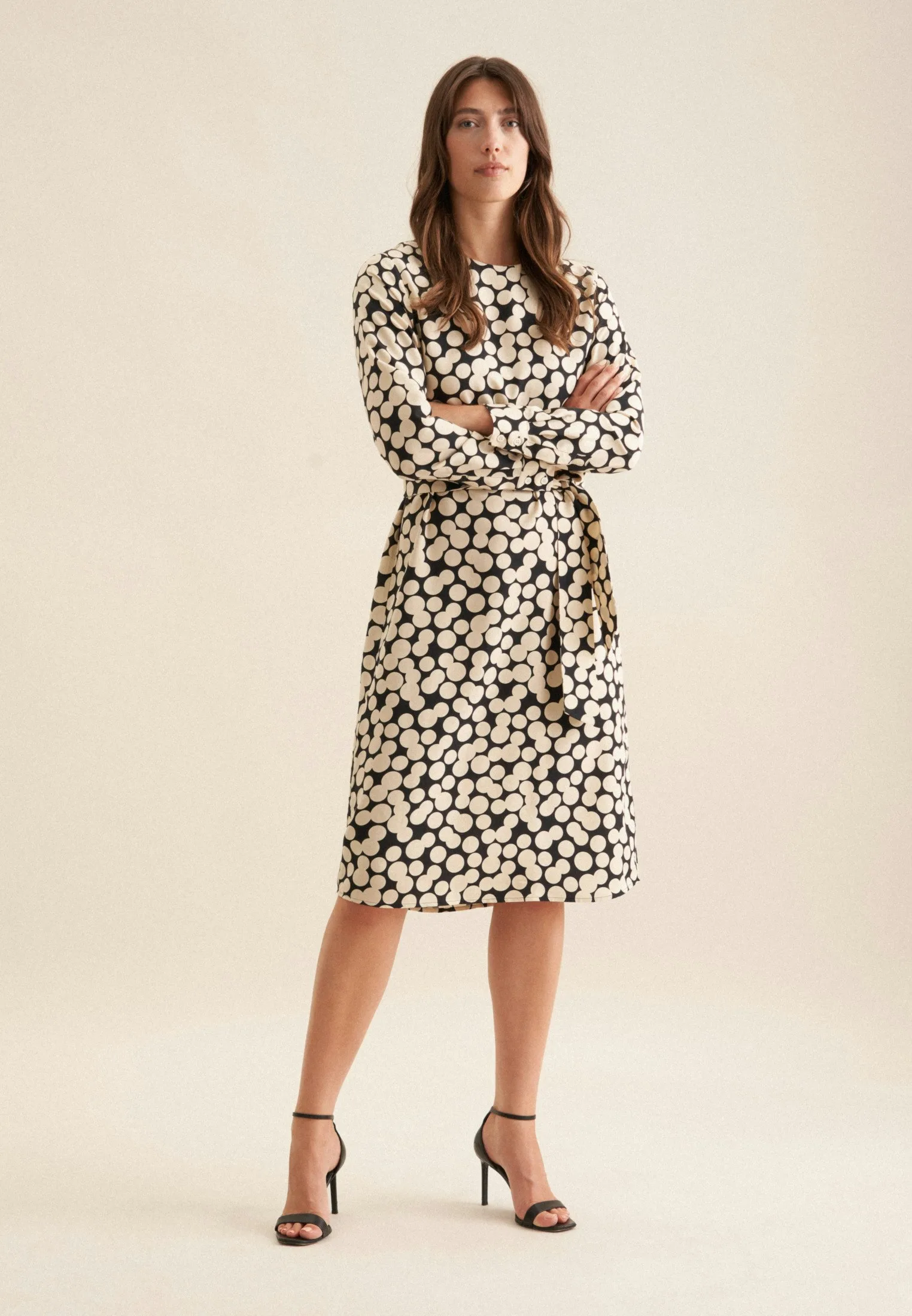 Shirtkleid mit Taillengürtel aus Viskose Schwarz 44 - Seidensticker - FashionsVida