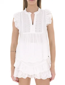 Blusa in sangallo PANNA S - Pepe jeans - FashionsVida