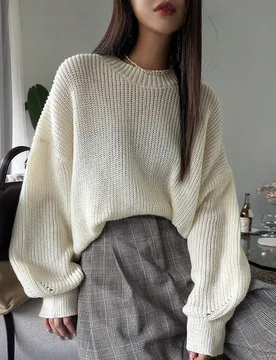 Suéter de hombros caídos sólido, blusas de manga larga, ropa de otoño XL - Shein - FashionsVida