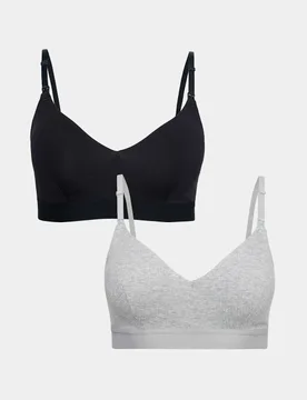 Pack Non Wired Nursing Bras A-D Grey Mix female - M&S - FashionsVida