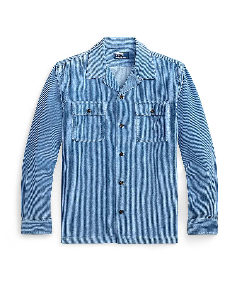 POLO Cord Overshirt hellblau L Herren - Ralph Lauren - FashionsVida