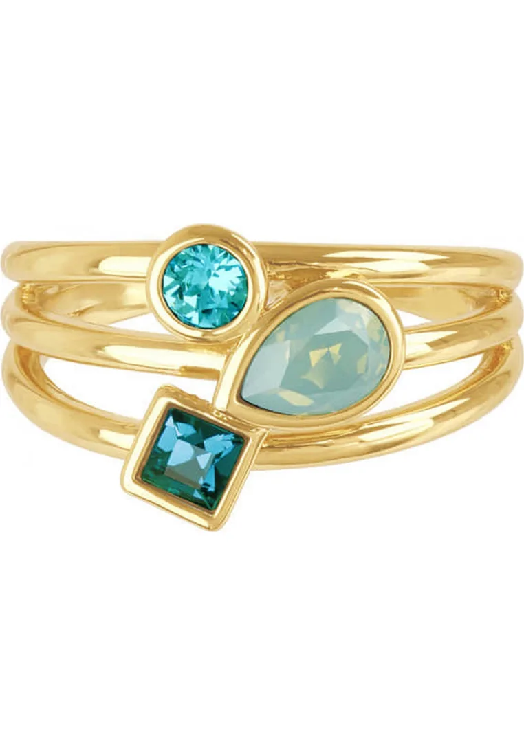 Womens 5490391 Ladies Ring - Gold Metal - Size O - Adore - FashionsVida