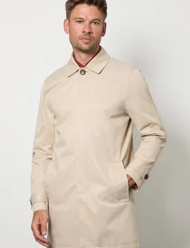 Men's Stone Smart Cotton Mac Jacket Size: Large - Stone - Size: L - Debenhams - FashionsVida