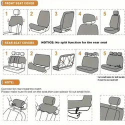 Piezas/4 piezas Fundas universales de asiento de coche de cuero reflectante con diseño con cremallera, adecuadas para bolsas de aire, aptas para SUV