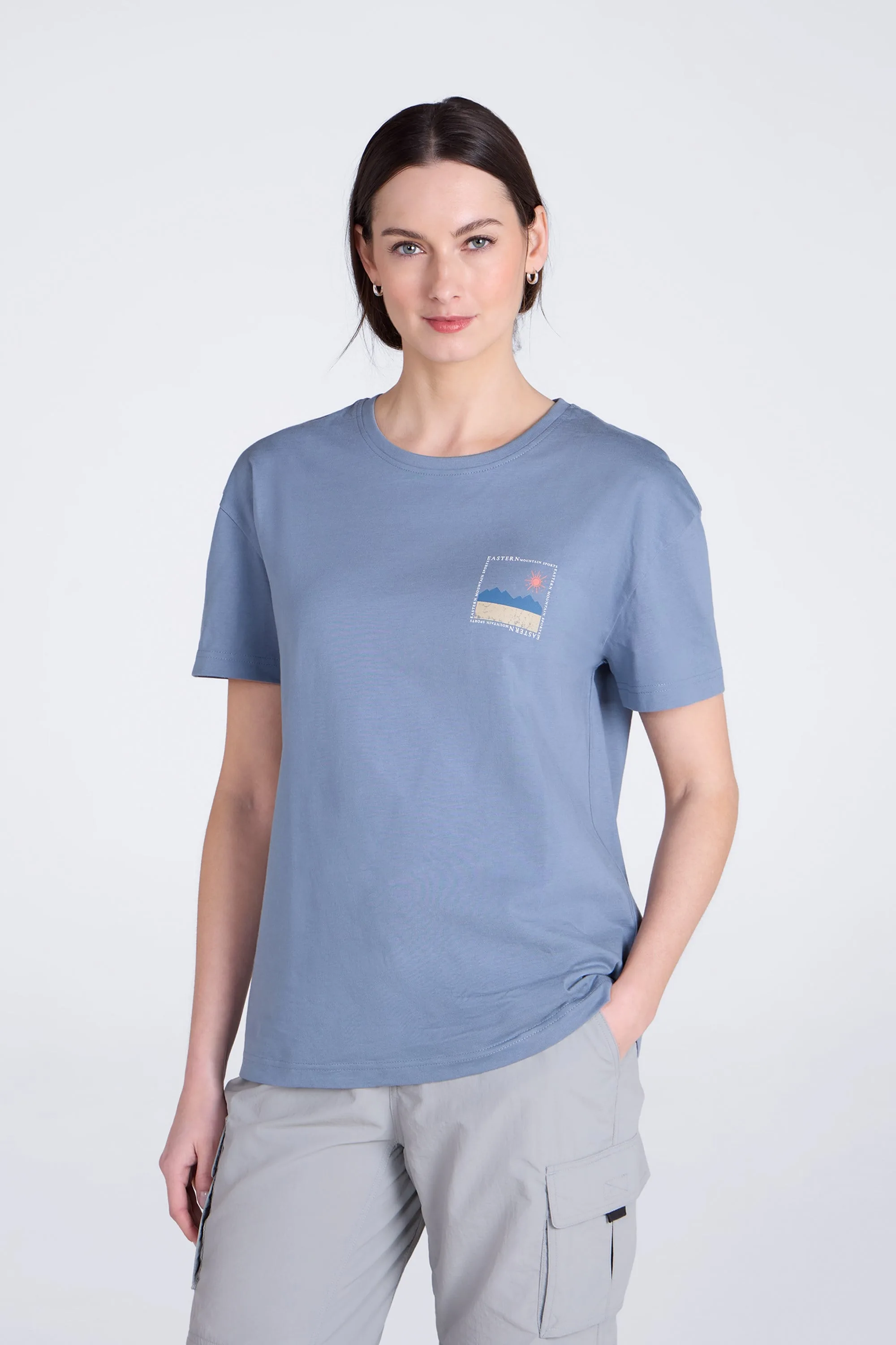Womens Graphic Tee - Blue - Blue - Size: 12 - EMS - FashionsVida