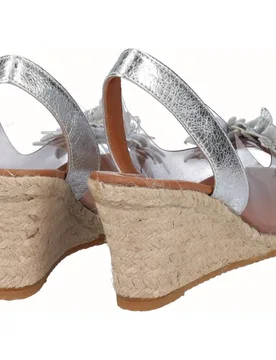Sandalias de cuña de mujer de vinilo y piel - Viguera - FashionsVida