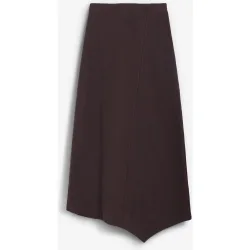 Falda midi de mujer liso
