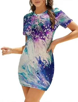 Fantasmic Short-Sleeved Dress elegant dresses plus sizes Women's evening dress Cocktail of dresses Summer women's clothing Dress - Aliexpress - FashionsVida