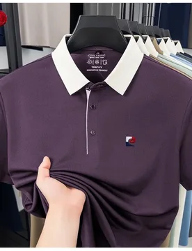 New Summer High Quality Ice Silk Waffle Polo Shirt Men's Korean Edition Fashion Casual Silk Breathable T-shirt Top - Aliexpress - FashionsVida