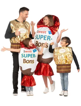 Familienkostüm goldene Süßigkeiten und Super-Süßigkeiten - BCI - FashionsVida