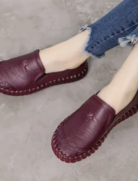 Fashion Cow Leather Loafers Ladies Luxury Brand Moccasins Women Summer Flats Casual Leisuer Daily Oxford Shoes Woman Flats - Aliexpress - FashionsVida